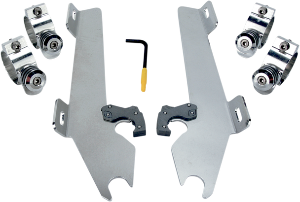 MEMPHIS SHADES Batwing Trigger Lock Mounting Kit - Stateline/Sabre - Polished MEK1945