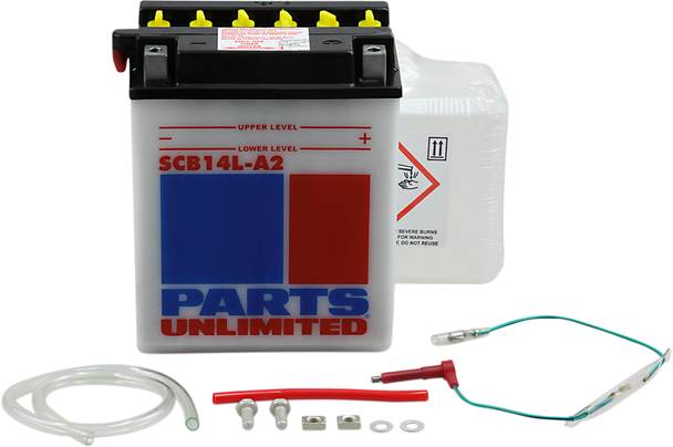 PARTS UNLIMITED Battery - YB14L-A2 with Sensor SCB14L-A2-FP