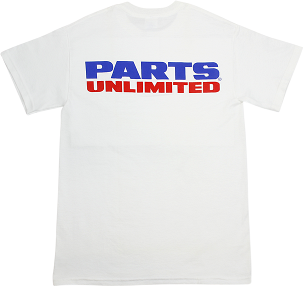 PARTS UNLIMITED Parts Unlimited Logo Short-Sleeve  T-Shirt - White - Small PRE120S