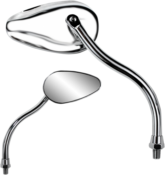 PARTS UNLIMITED Mirror - Teardrop - Chrome 17061