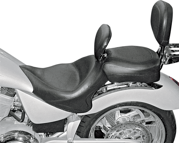 Mustang 2 piece Wide Vintage Touring Seat with Driver Backrest 7