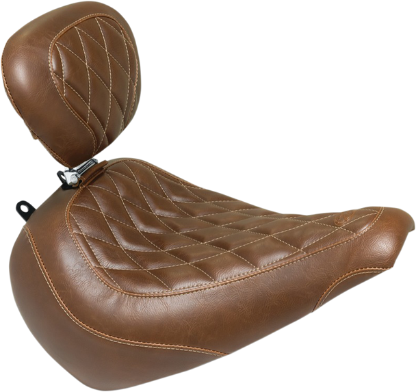 MUSTANG Tripper Solo Seat - Diamond - Brown - Driver Backrest 83022