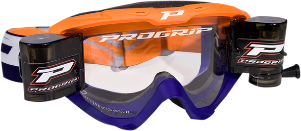 PRO GRIP 3450 Riot Roll Off Goggles - Fluorescent Orange/Blue PZ3450ROAFBL