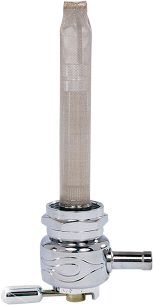 PINGEL Round Fuel Valve - Flamed Chrome - 22mm 4311-CF PINGEL Round Fuel Valve - Flamed Chrome - 22mm 4311-CF