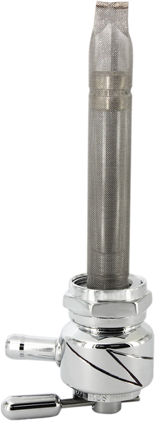 PINGEL Round Fuel Valve - Lightning Chrome - 22mm 1311-CL