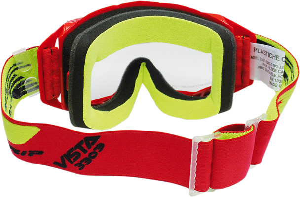 PRO GRIP 3303 Vista Goggles - Red - Clear PZ3303RO