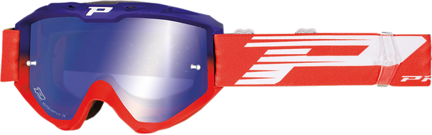PRO GRIP 3450 Riot Goggles - Blue/Red - Mirror PZ3450BLROFL
