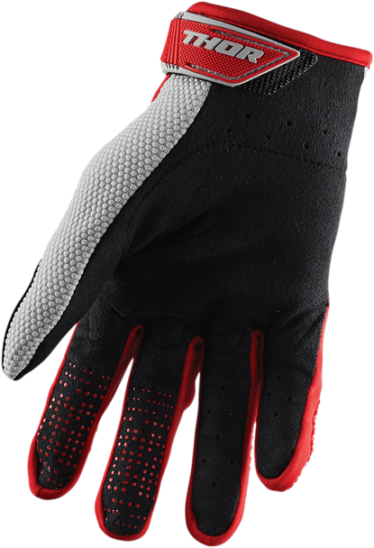 THOR Youth Spectrum Gloves - Red/Gray - Large 3332-1460