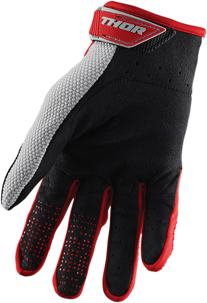 THOR Youth Spectrum Gloves - Red/Gray - XS 3332-1457