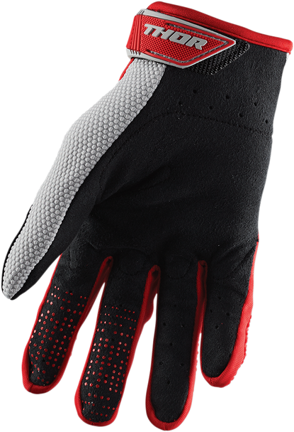 THOR Youth Spectrum Gloves - Red/Gray - 2XS 3332-1456