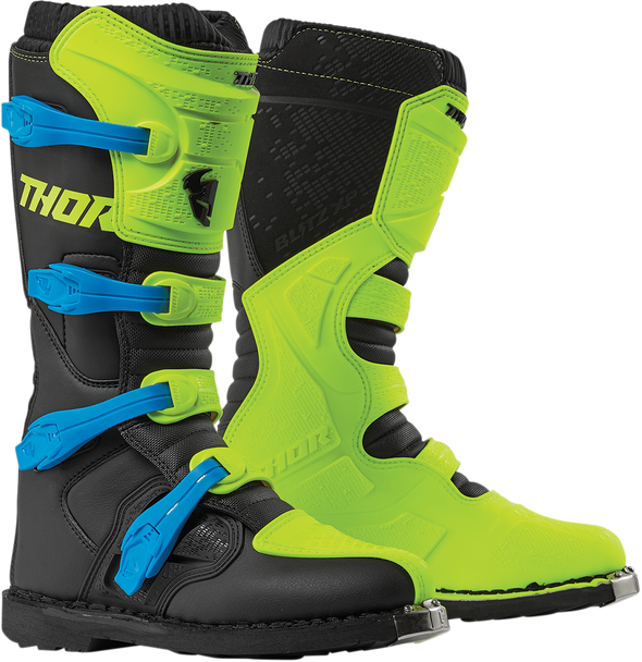 THOR Blitz XP Boots - Fluorescent Green/Black - Size 15 3410-2199