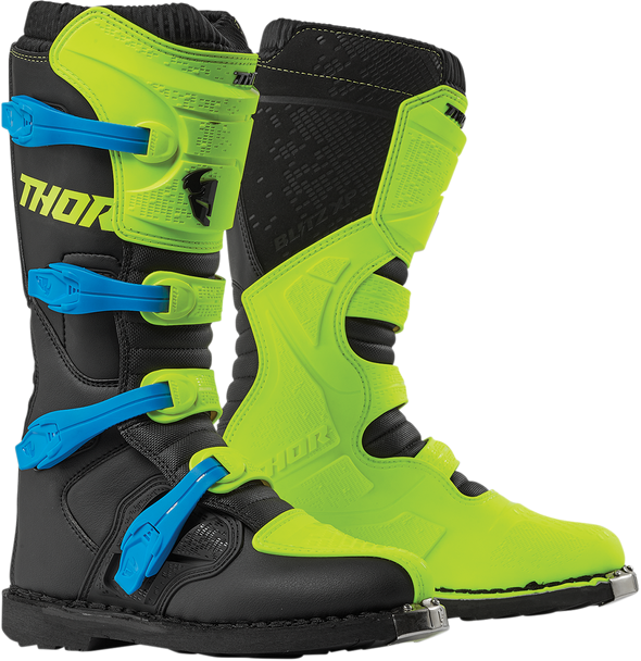 THOR Blitz XP Boots - Fluorescent Green/Black - Size 14 3410-2198