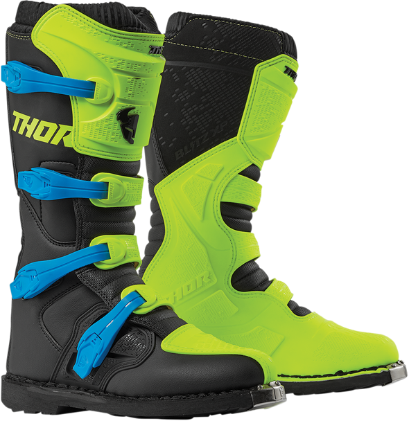 THOR Blitz XP Boots - Fluorescent Green/Black - Size 13 3410-2197