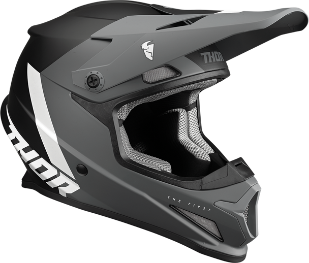 THOR Youth Sector Helmet - Chev - Gray/Black - Medium 0111-1482