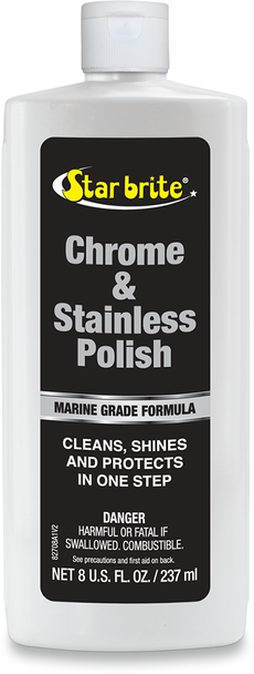 STAR BRITE Chrome and Stainless Steel Polish - 8 U.S. fl oz. 082708