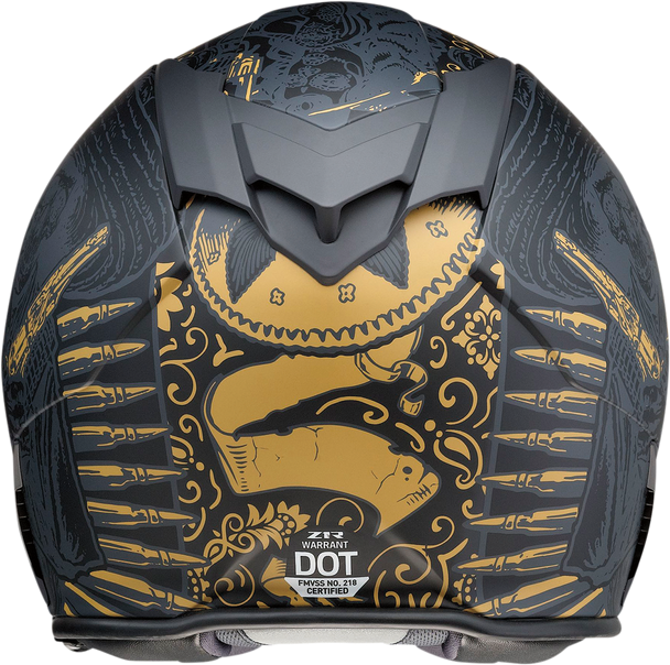 Z1R Warrant Helmet - Sombrero - Black/Gold - Small 0101-14171