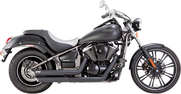 VANCE & HINES Staggered Twin Slash Exhaust - Black 48397
