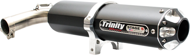 TRINITY RACING Muffler - Black - Single TR-4158S-BK