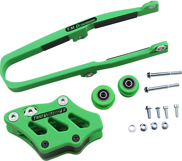 T.M. DESIGNWORKS Chain Guide/Slider - Kawasaki - Green KCP-K09-GR