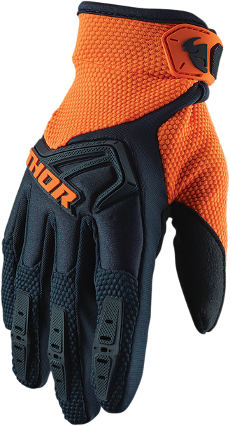 THOR Youth Spectrum Gloves - Midnight/Orange - Large 3332-1470