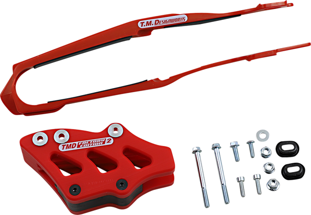 T.M. DESIGNWORKS Chain Guide/Slider - Honda - Red DCK-OR8-RD