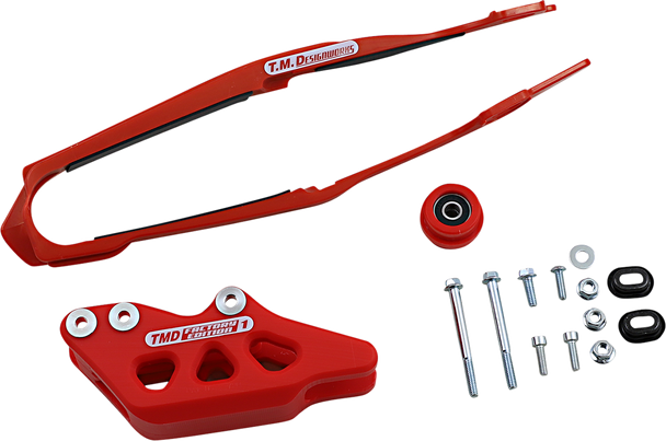 T.M. DESIGNWORKS Chain Guide/Slider - Honda - Red DCK-OR7-RD