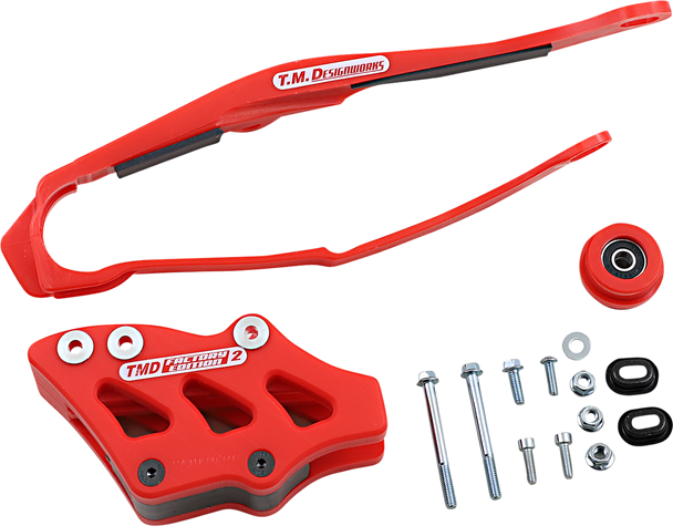 T.M. DESIGNWORKS Chain Guide/Slider - Honda - Red DCK-OR6-RD