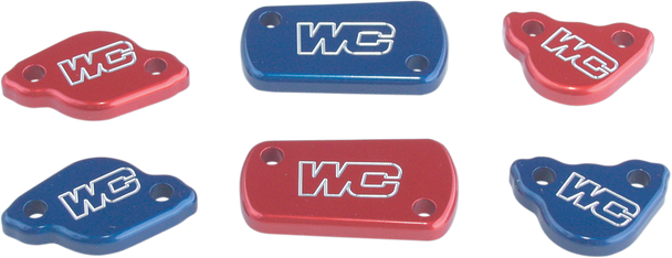 WORKS CONNECTION Rear Billet Brake Cover - Red - Kawasaki/Suzuki 21-605