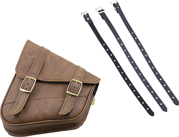 WILLIE & MAX LUGGAGE Softail Swing Arm Bag - Brown 59777-08