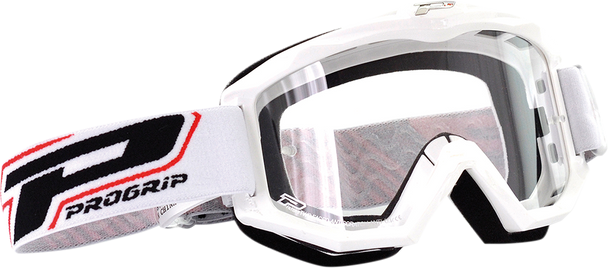 PRO GRIP 3201 Raceline Goggles - White PZ3201BI