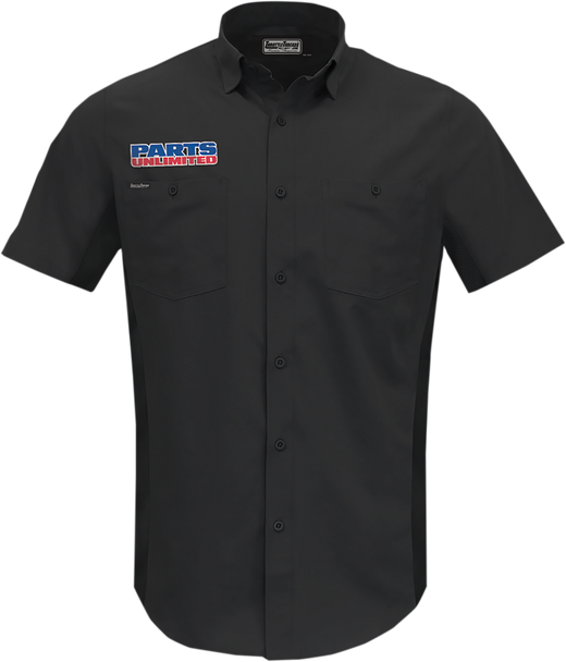 THROTTLE THREADS Parts Unlimited Vented Shop Shirt - Black - XL PSU37ST26BKXL