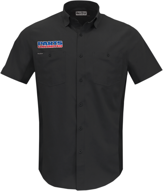 THROTTLE THREADS Parts Unlimited Vented Shop Shirt - Black - Small PSU37ST26BKSM