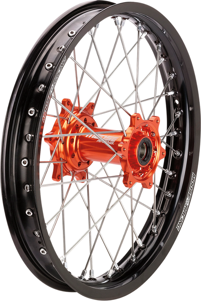 MOOSE RACING SX-1 Complete Wheel - Rear - Black Wheel/Orange Hub - 18"x2.15" - KTM MR-21518-BKOR