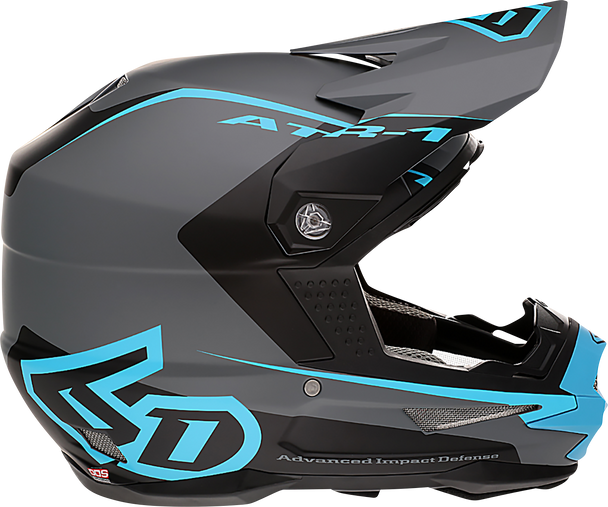 6D HELMETS ATR-1 Helmet - Stealth - Cyan - Small 10-4625