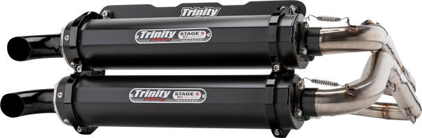 TRINITY RACING Dual Exhaust - Cerakote Black TR-4166D-C2