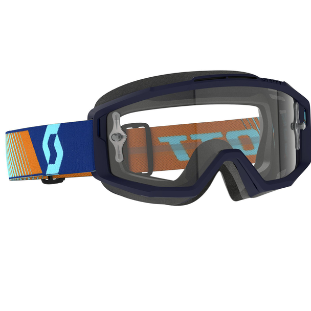 SCOTT Split OTG Goggles - Blue/Orange - Clear Works 2855377436113