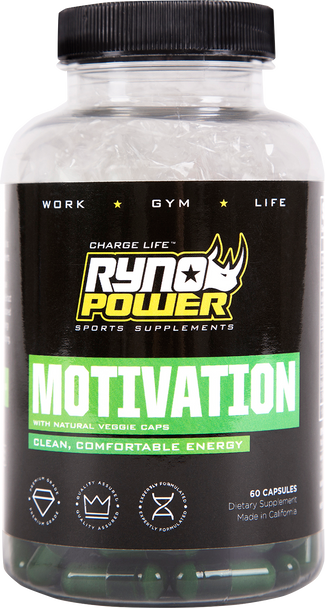 RYNO POWER Motivation Capsules - 60 ct. Bottle MOT882
