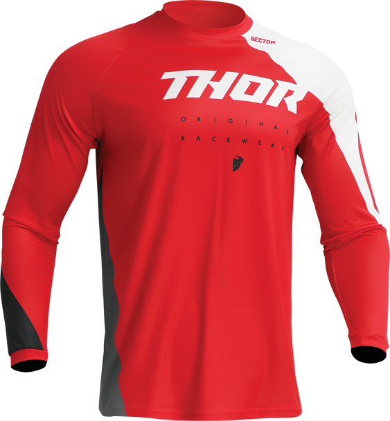 THOR Youth Sector Edge Jersey - Red/White - 2XS 2912-2245