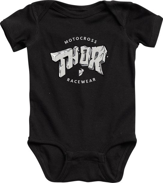THOR Infant Stone Body Suit - Black - 6-12 months 3032-3555