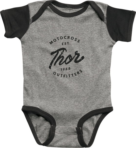 THOR Infant Classic Supermini Body Suit - Heather Gray/Black - 6-12 months 3032-3543