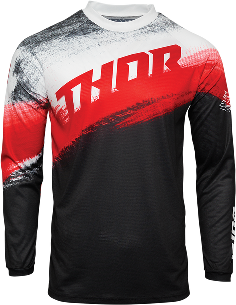 THOR Youth Sector Vapor Jersey - Black/Red - Large 2912-1946