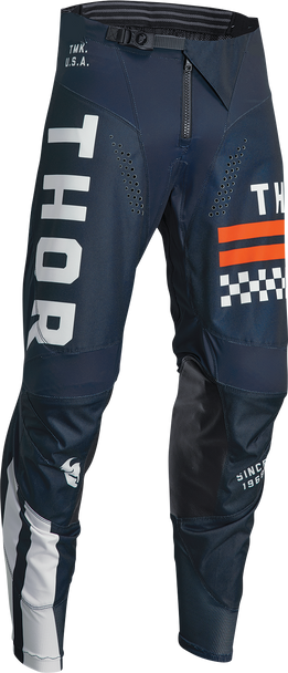 THOR Youth Pulse Combat Pants - Midnight/White/Orange - 18 2903-2249