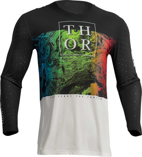 THOR Prime Melter Jersey - Black/White - Large 2910-7044