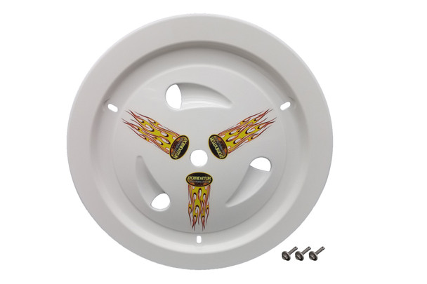 wheel cover bolt-on white real style 1007-b-wh