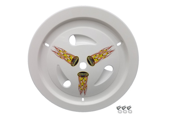 wheel cover dzus-on white real style 1007-d-wh
