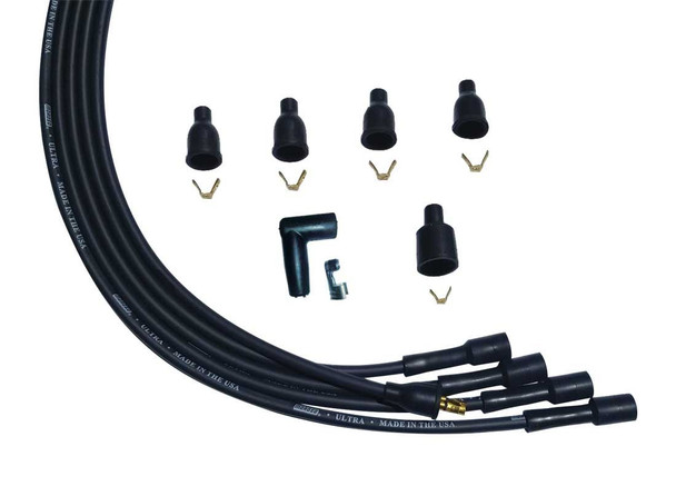 ultra plug wire set universal 4-cyl black 51004