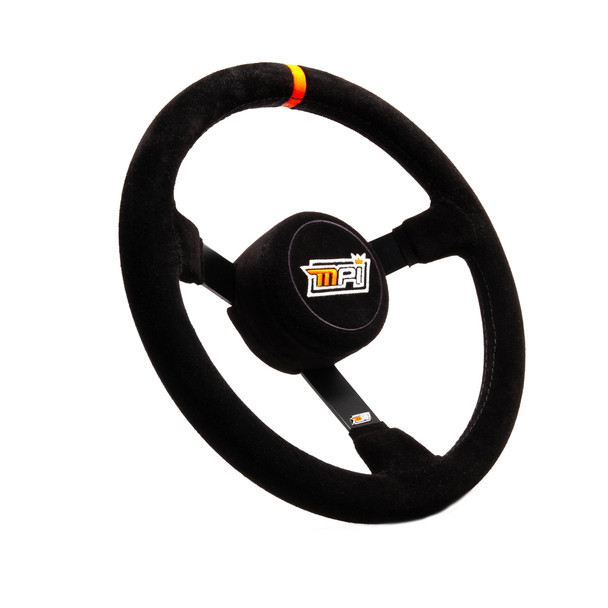 stock car steering wheel 13in dished suede mpi-mp-13