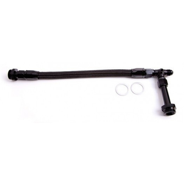 6an dual inlet fuel line black 49160-06blk