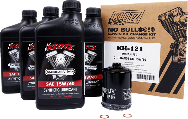 KLOTZ OIL Oil Change Kit - Indian FTR - 15W/60 KH-121