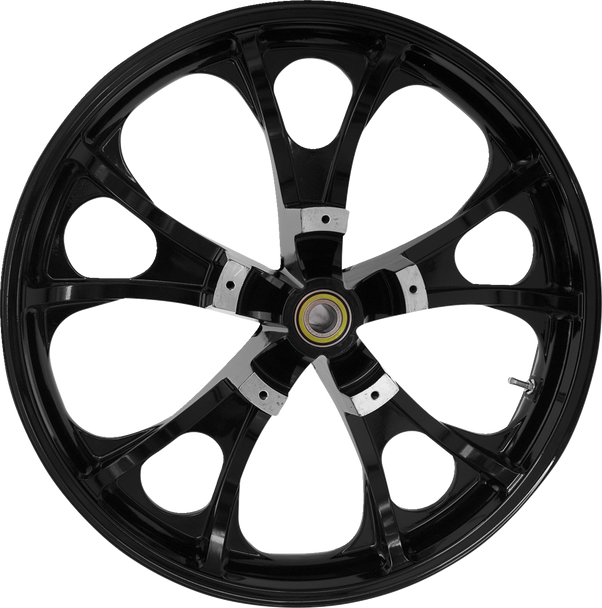 COASTAL MOTO Wheel - Largo 3D - Front - Dual Disc/with ABS - Black/Chrome 3D-LGO213SB-ABST